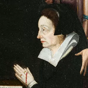 Anne Aubery, detail. Triptych of Aubery, 1603 (painting on wood)