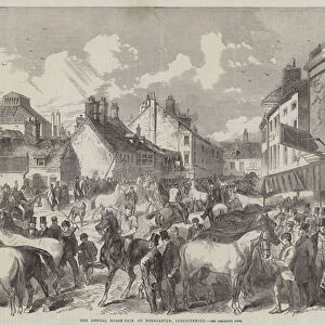 The Annual Horse Fair at Horncastle, Lincolnshire (engraving)