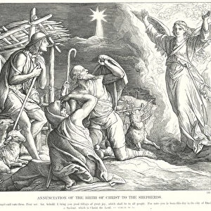 Annunciation of the Birth of Christ to the Shepherds (engraving)