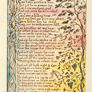 On Anothers Sorrow, illustration from Songs of Innocence and of Experience