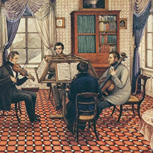 Anthony and Three Friends Playing a String Quartet