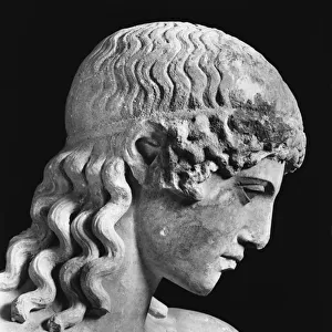 Apollo (marble) (b / w photo) (detail)