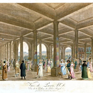 Arcade of the Palais Royal, engraved by Coquerel (litho)