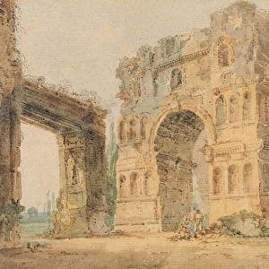 Arch of Janus, c. 1798-99 (w / c over pencil on textured paper)