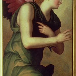 The Archangel Gabriel, left hand panel of an Annunciation, 1555 (fresco) (see also 82441)
