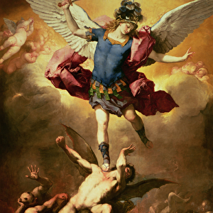 Archangel Michael overthrows the rebel angel, c. 1660-65