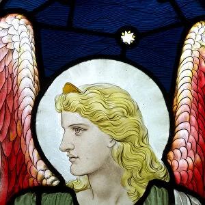 Archangel Uriel, detail, 1882 (stained glass)