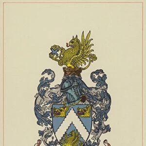 The Armorial Bearings of John Maurice Coppen, of Ascot, Berks (colour litho)