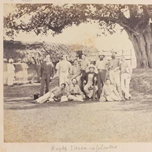 Army cricket team, Calcutta, 1861 (b / w photo)