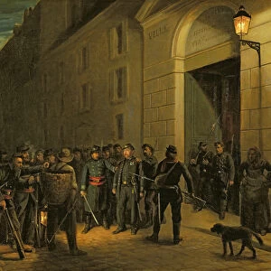 Arrest of the Generals Lecomte and Clement Thomas during the Paris Commune (oil