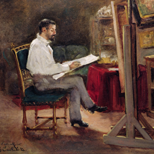 The Artist Morot in his Studio, c. 1874 (oil on canvas)