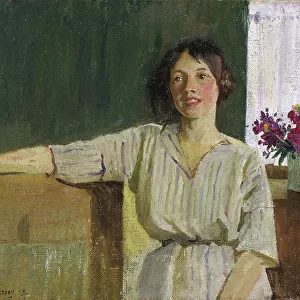 The artist's model, Newlyn, 1915 (oil on canvas)