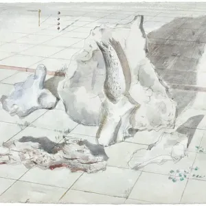 Study for Landscape of Bleached Objects, 1934 (watercolour and pencil on paper)