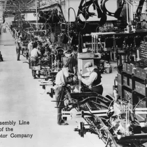 Ford Assembly Line Print, c. 1910-20 Ford Assembly Line Print, c. 1910-20