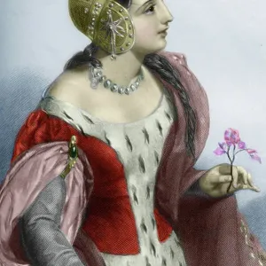 19th Century Engraving Print of Isabella of France 19th Century Engraving Print of Isabella of France