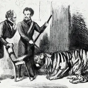 Cartoon Print of India Presented to Lord Palmerston, 1858 Cartoon Print of India Presented to Lord Palmerston, 1858