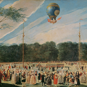 The Ascent of the Montgolfier Balloon at Aranjuez, c. 1764 (oil on canvas)