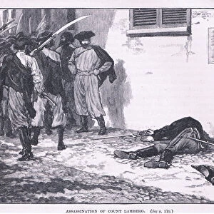 Assassination of Count Lamberg AD 1849 (litho)