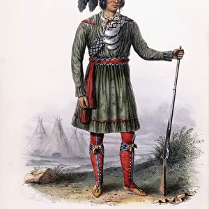Asseola, a Seminole Leader, c. 1837-1844 (hand-finished colour lithograph)