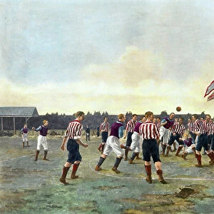 Aston Villa v Sunderland, 1893 (colour litho)