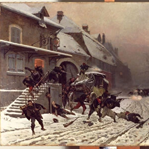 The Attack at Dawn, 1877 (oil on canvas)