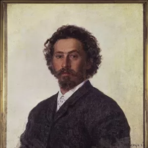 Autoportrait. Peinture de Ilya Yefimovich Repin (Ilia Repine) (1844-1930), huile sur toile, 1887. Art russe 19e siecle. State Tretyakov Gallery, Moscou