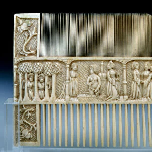 Side B of an Ivory Comb with the story of Susanna