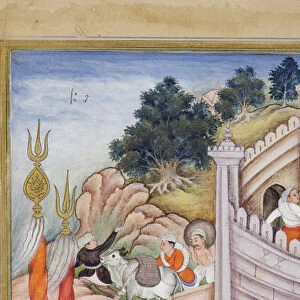 Detail from Baburs troops take the fortress at Kabul, c