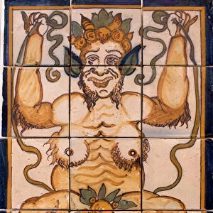 Bacchus - Tile panel Bacchus, portuguese factory, 17th century - Musee national des
