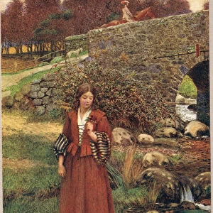 The Bailiffs Daughter of Islington, illustration from The Book of Old English Songs and Ballads, published by Stodder and Houghton, c. 1910 (colour litho)