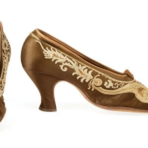 Bainbridge and Co. Court Shoe, 1900-20 (silk, satin & leather)