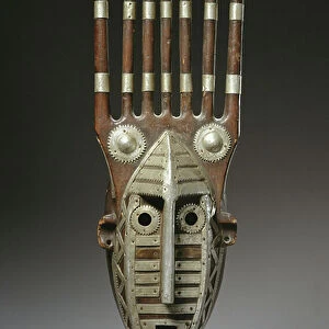 Bamana Mask with Aluminium Strips, Mali