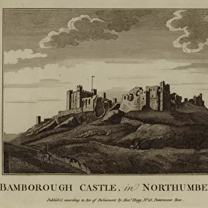 Bamborough Castle, in Northumberland (engraving)