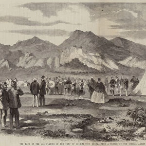 The Band of the 44th playing in the Camp of Chim-sa-Tsoy, China (engraving)
