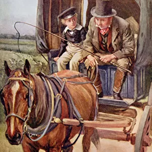 Banks Drives David to Yarmouth, illustration for Character Sketches from Dickens