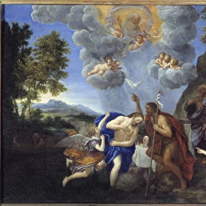 The baptism of Christ - Painting by Francesco Albani dit l Albane (1578-1660)