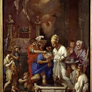 The baptism of Constantine (Constantine I the Great, 270-337)