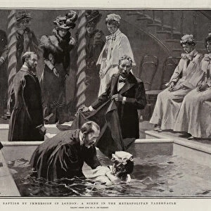 Baptism by Immersion in London, a Scene in the Metropolitan Tabernacle (litho)