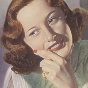 Barbara Stanwyck (colour litho)