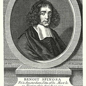 Baruch Spinoza, Dutch philosopher (engraving)