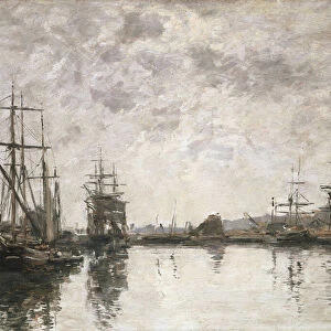The Basin at Deauville, 1890 (oil on panel)