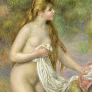 Bather with long hair, c. 1895 (oil on canvas)