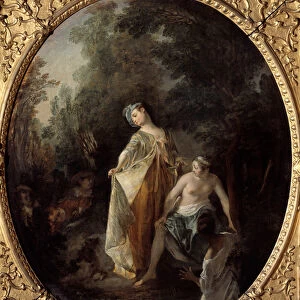 The bathers. Painting by Nicolas Lancret (1690-1743), 18th century. Dim: 0, 63 x 0, 52m