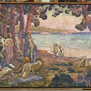 Bathers by the Sea, 1907-08 (oil on canvas)