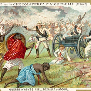 Battle of Adwa, First Italo-Ethiopian War, 1896 (chromolitho)
