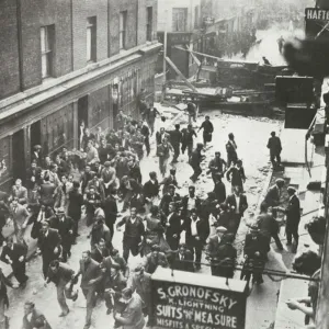 The battle of Cable Street, 4 October 1936 (b / w photo)