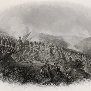 The Battle of Inkermann, Charge of the Guards, 1854 (engraving)