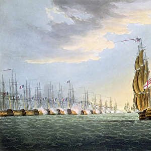 Battle of the Nile, August 1st 1798, engraved by Thomas Sutherland for J