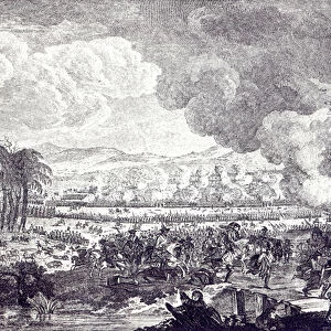 Battle of Rossbach, November 5th 1757 (engraving) (b / w photo)