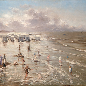The Beach at Ostend, 1892 (oil on canvas)